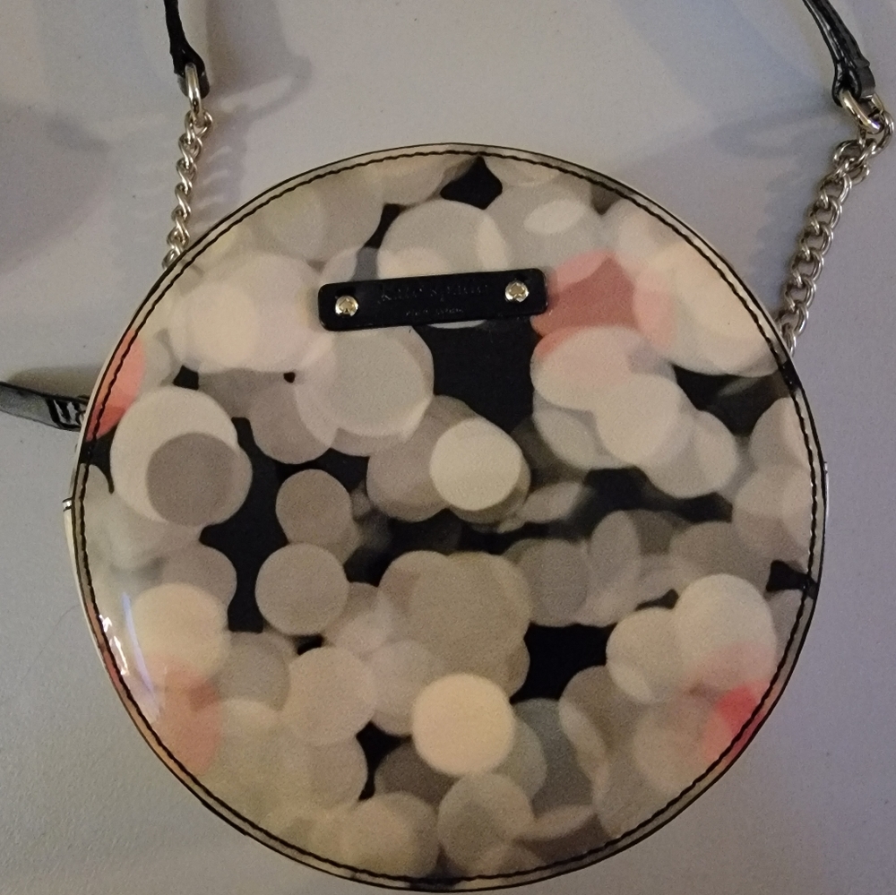 Kate Spade round gray pink purse